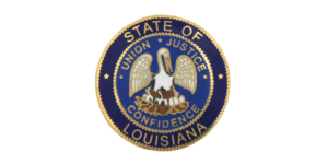 This image has an empty alt attribute; its file name is la-state-seal-300x150.png